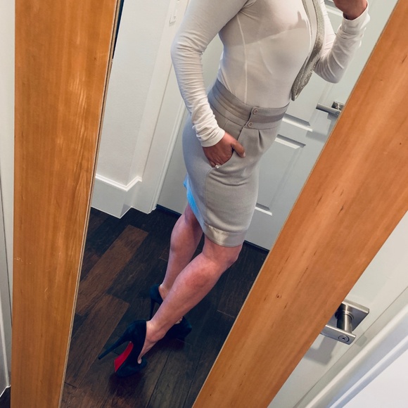 BODY by Victoria Gray Wool Tulip Mini Skirt - 8 - Picture 2 of 7